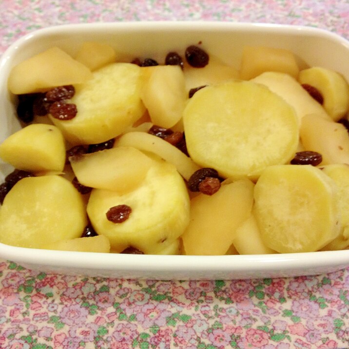 さつまいも レーズン りんご煮 レシピ 作り方 By ななじまる 楽天レシピ